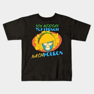 Half Mexican Half French, Lucha Libre, Mexican Wrestling Kids T-Shirt